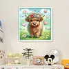 Highland Cattle Wearing A Wreath-11CT Stamped Cross Stitch 40*40cm/15.75*15.75in tapestrymarket