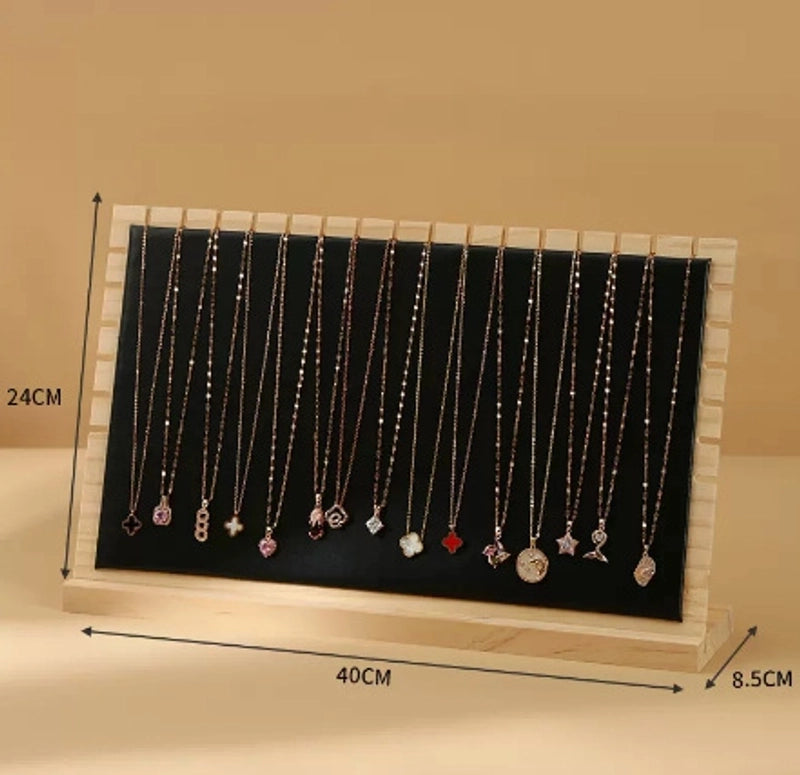 1 Piece Solid Wood Flannel Minimalist L Shape Jewelry Display