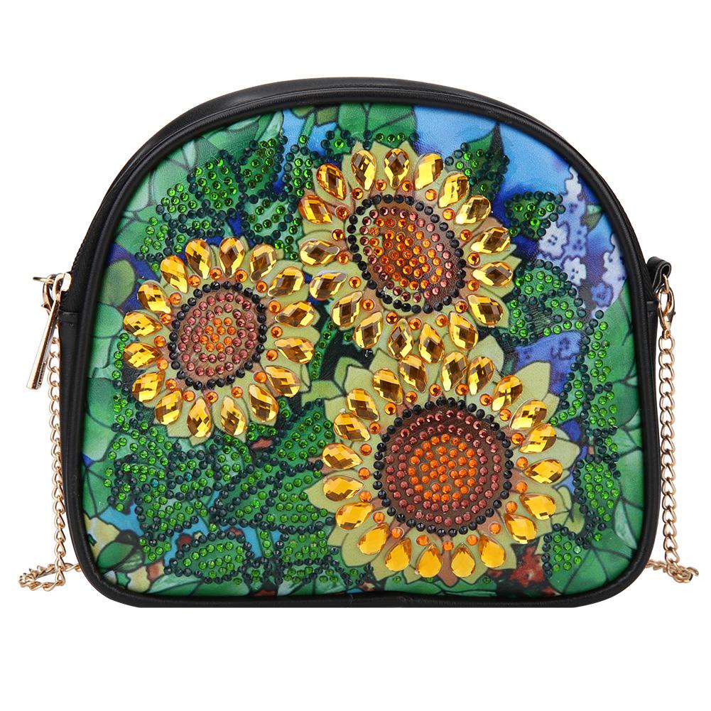 

Sunflower-DIY Creative Diamond Wristlet Bag, 501 Original