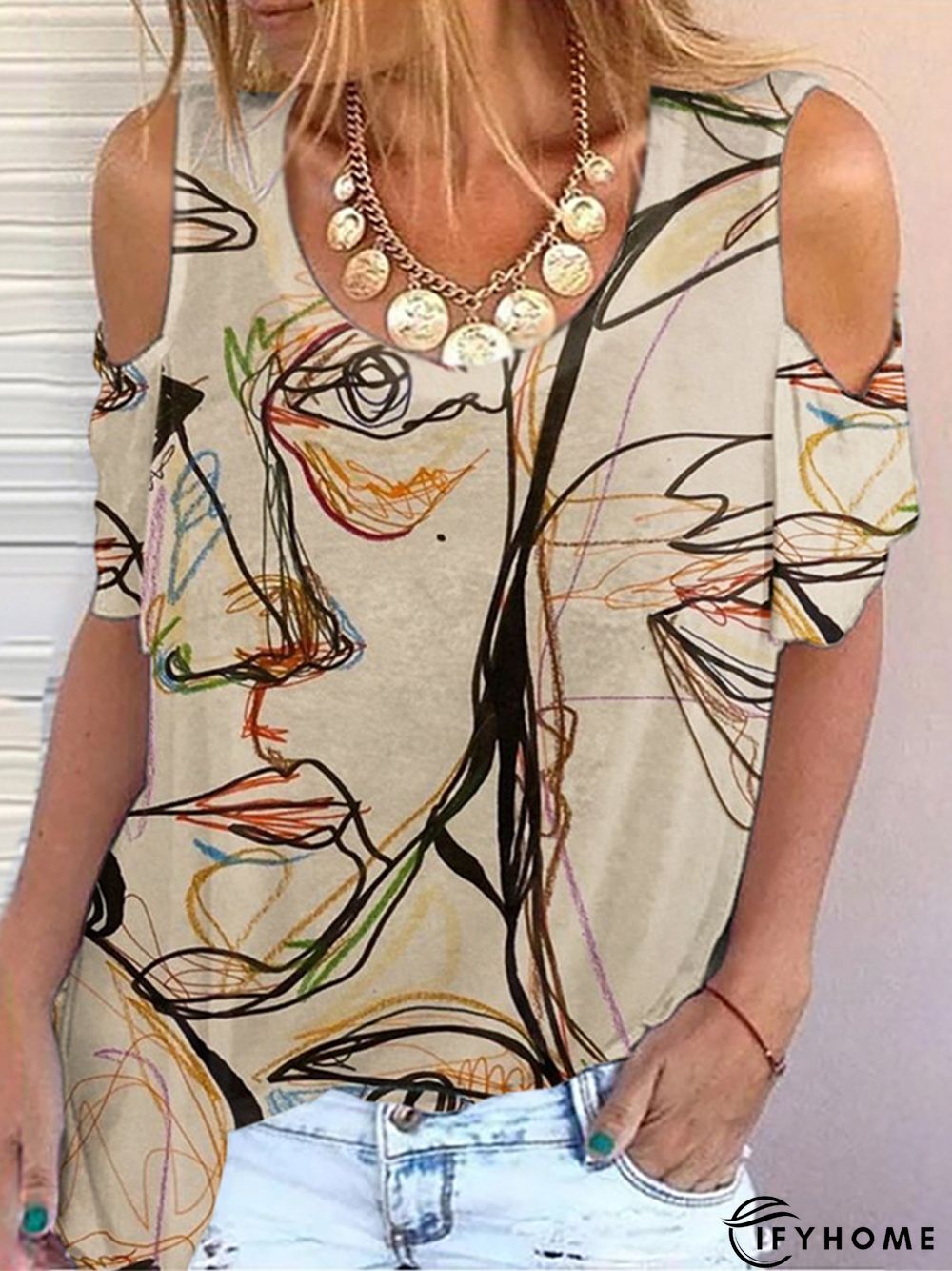 Fashion lace Short Sleeve T-shirt Jersey Shirt & Top | IFYHOME