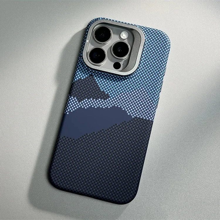 Carbon Lens Stand Holder Mganetic Case For iPhone  Etrgadget- Smartphone Cases & Covers | Accessories