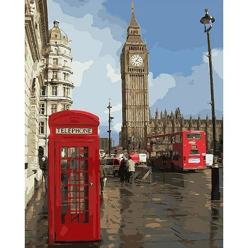 Landscape The Big Ben Paint By Numbers Kits UK With Frame PH9214