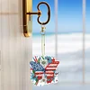 6Pcs DIY Diamond Painting Butterfly Flag Keychain