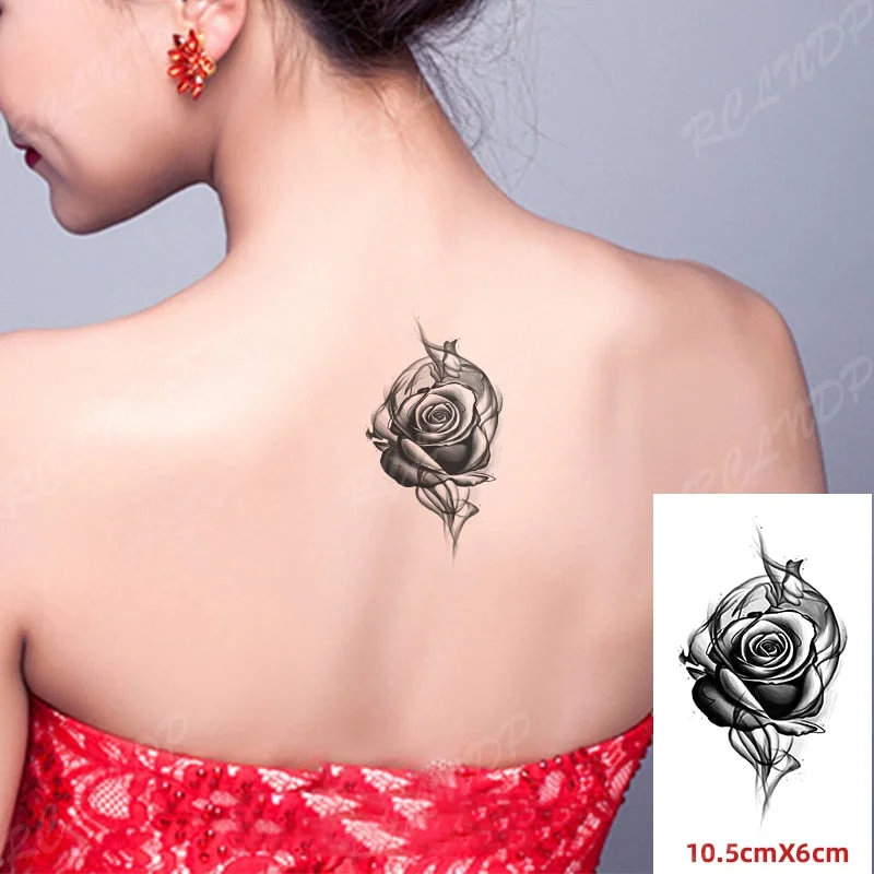 Waterproof Temporary Tattoo Sticker Compass Arrow Roman Clock Anchor Small Body Art Flash Tattoo Fake Tattoo for Women Men