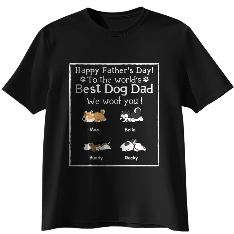 Personalized T-Shirt -Woof Best Dog Dad