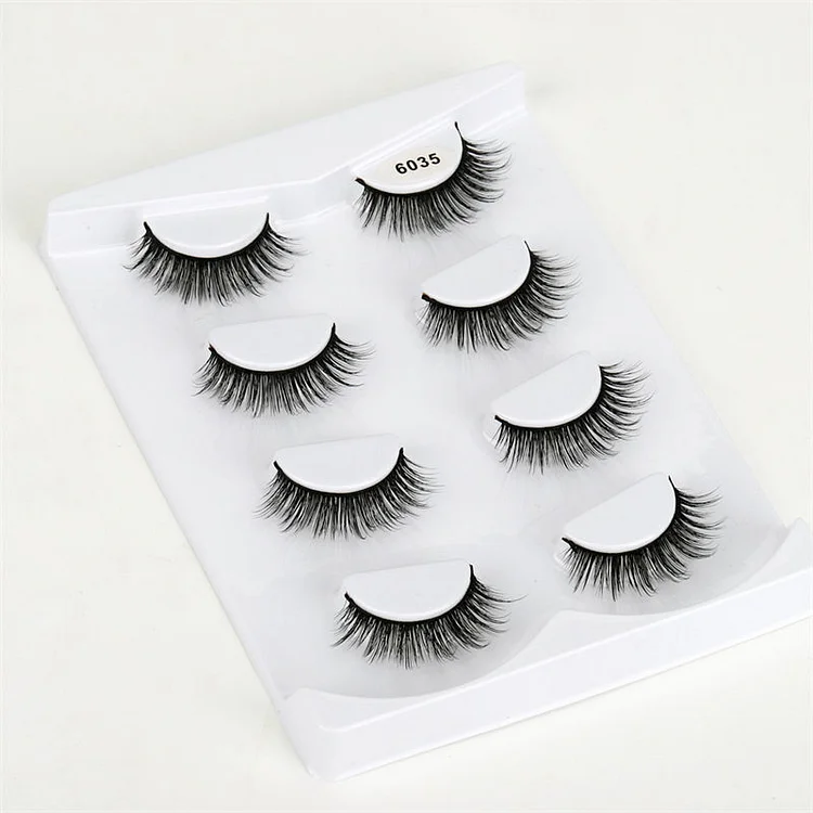 3D Mink Full Strip False Eyelashes | 10 Pairs/Box | Reusable Self-Adhesive Natural Style
