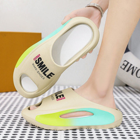 oxwZ2023 New Summer Men Slippers Thick Bottom Platform Slides For Women Men Soft EVA Hollow