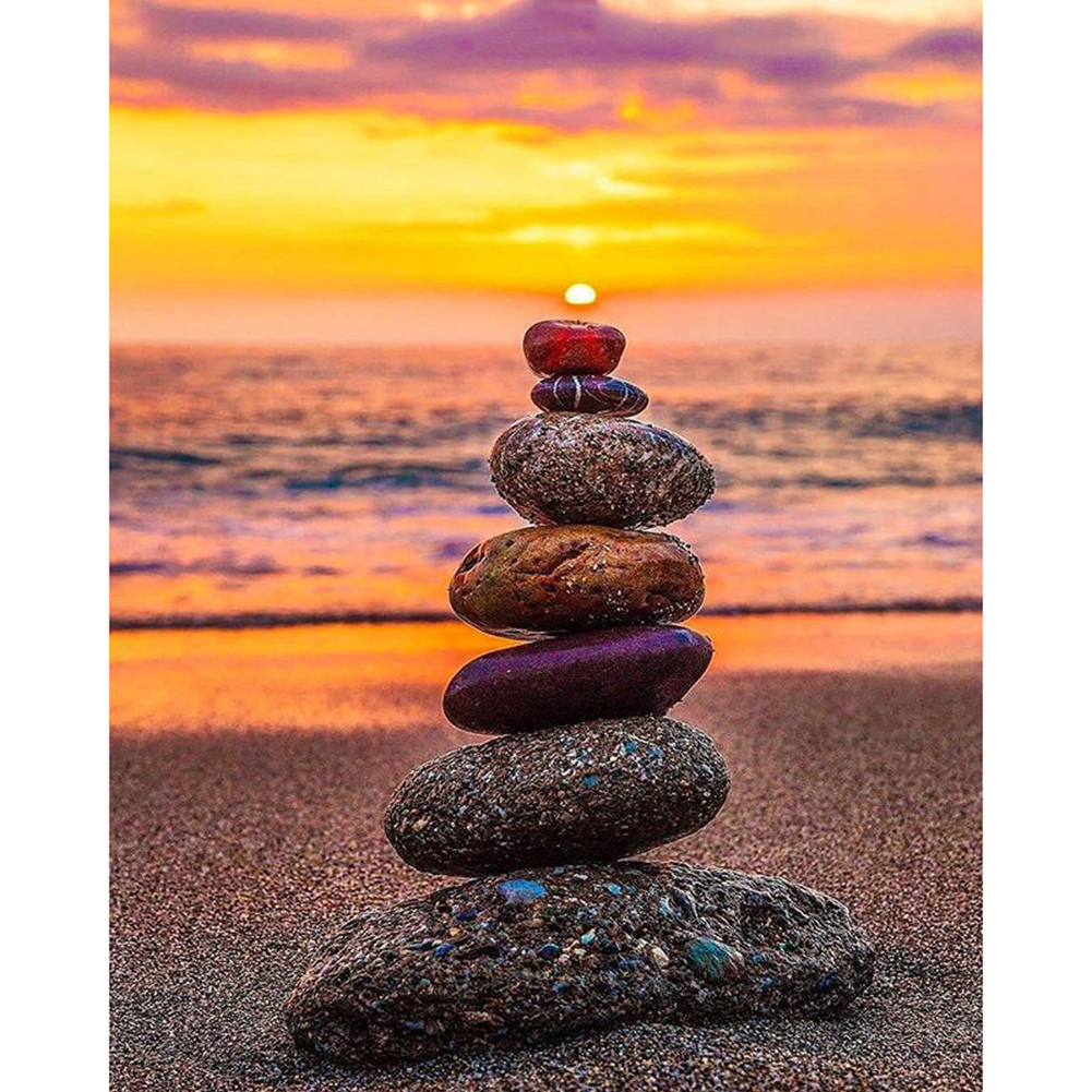 

Beach Sunset - Round Drill Diamond Painting - 30x40cm, 501 Original
