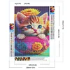 Cat  - round drill diamond painting - 30*40cm