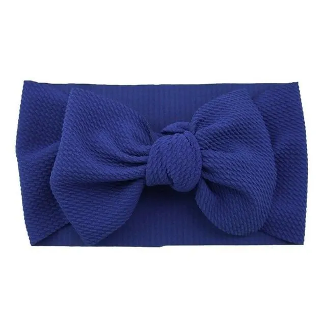2019 Baby Accessories  Toddler Girls Boys Kids Baby Solid Bow Hairband Headband Stretch Turban Knot Head Wrap Kids Props Gifts