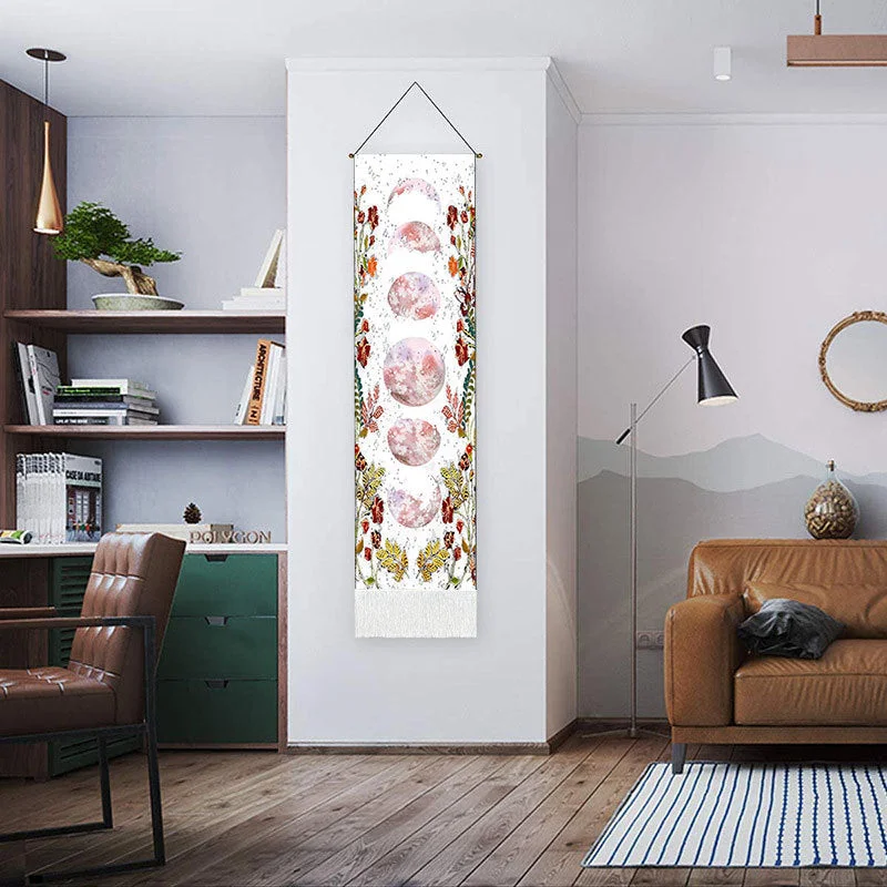 Lifelike Snake Wall Hanging Phase Tapestry Bohemia Tarot Tassel Tapestry Boho Mandala Art Tapestries For Bedroom  Office Decor