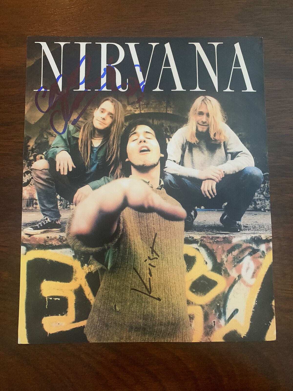 Krist Novoselic & Chad Channing Dual signed 8x10 Nirvana Photo Poster painting