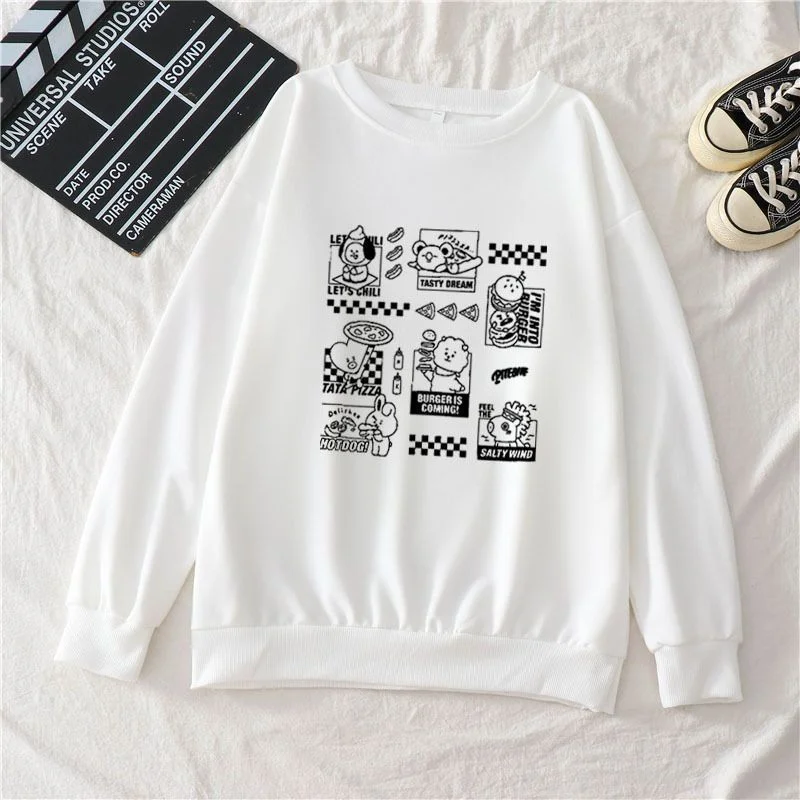 BT21 Cute Print Sweatshirt
