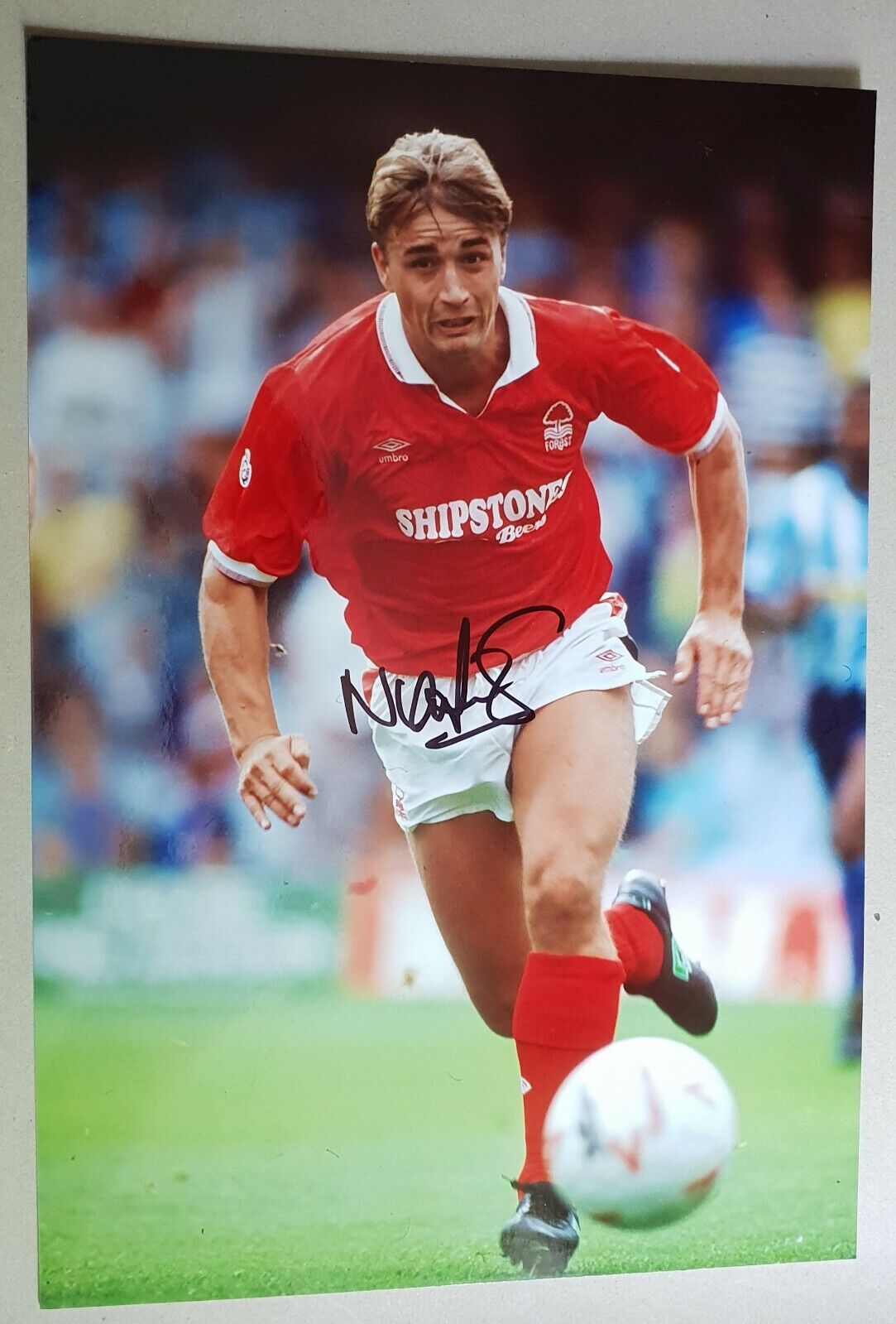 Nigel Jemson hand-signed 12x8 Photo Poster painting pictured playing for Nottingham Forest