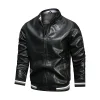 Men's Stand Collar Casual Leather Jacket