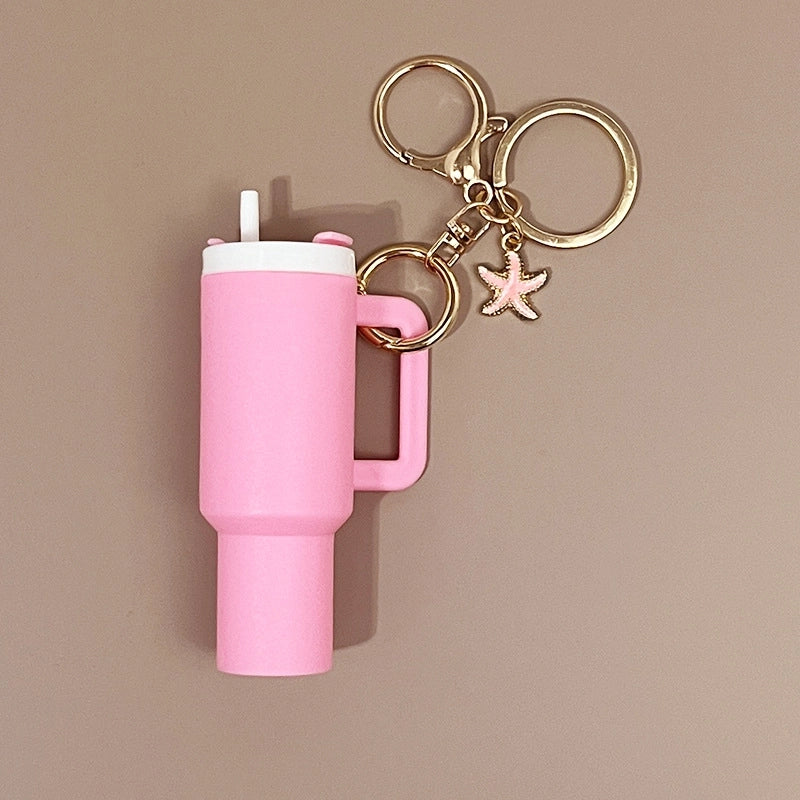 Minimalist Cup Plastic Unisex Bag Pendant Keychain