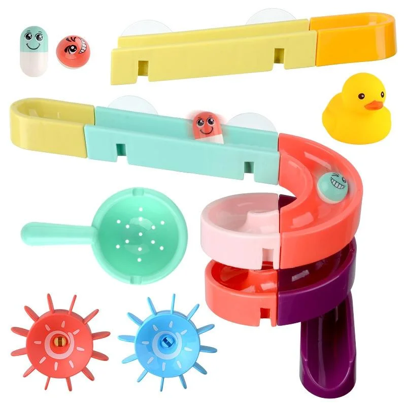 Children Bath Building Blocks Slide Water Toys, Spec: 24-pieces