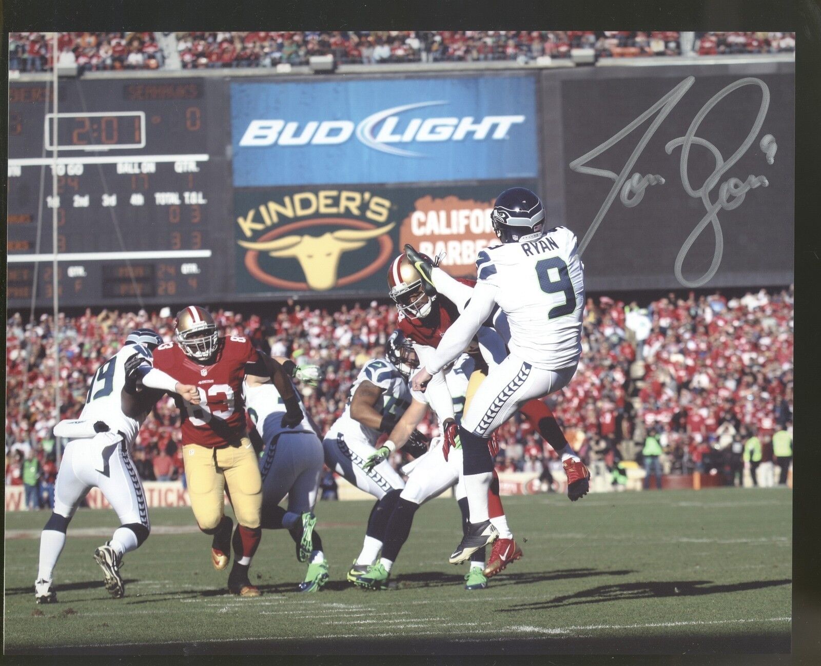 Jon Ryan 8x10 Photo Poster painting Autographed Signed AUTO Seahawks SB XLVIII Champion SPH 0556