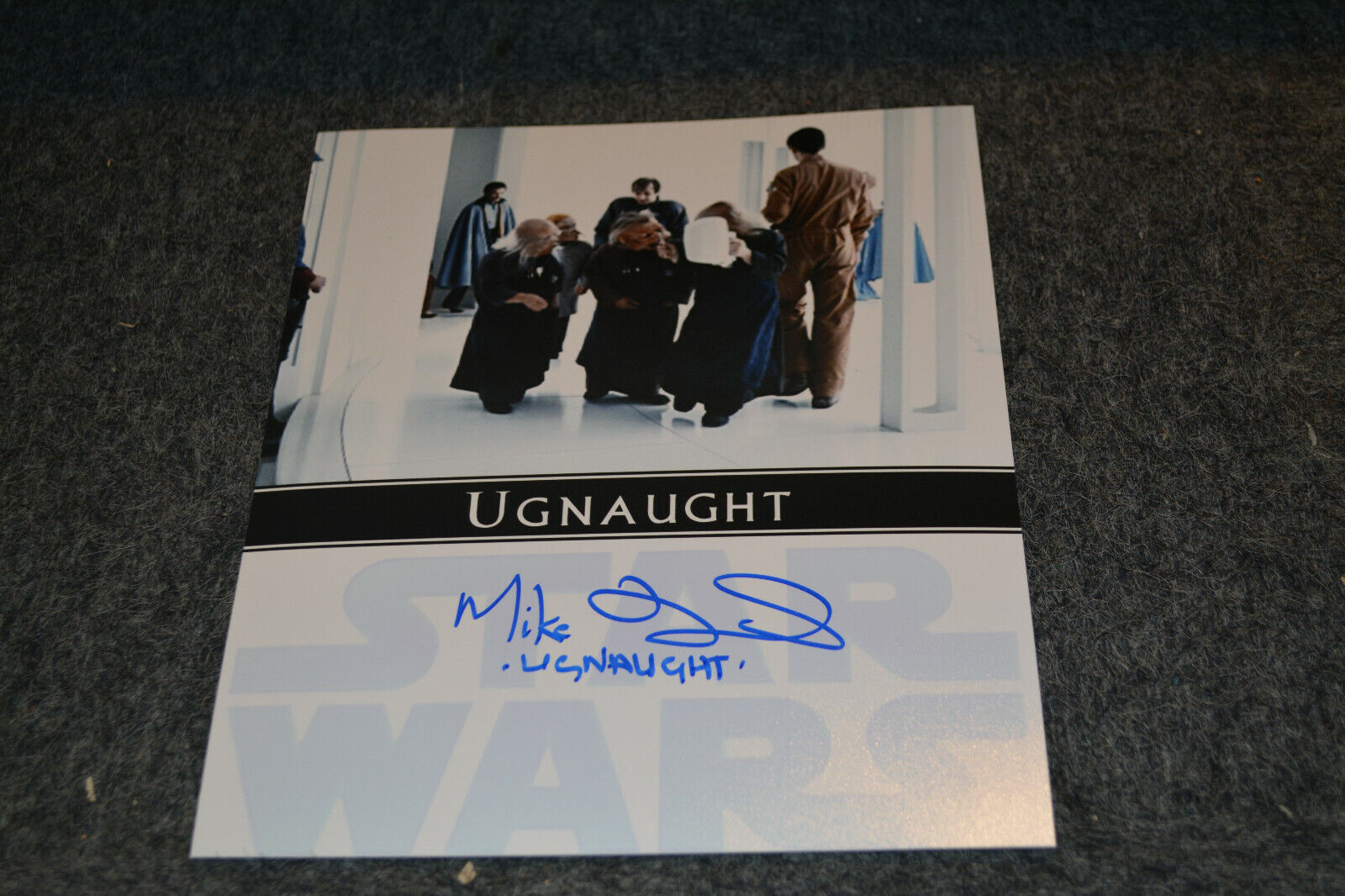 MIKE EDMONDS signed autograph 8x10 (20x25 cm) In Person STAR WARS Ugnaugth