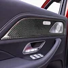 NVCNX Carbon Fiber Accessories for Mercedes Benz GLE 350 450 450e 580 53 63 S AMG/GLS 450 580 63 AMG 2020-2024 2025 Rear Door Panel Cover Interior Trim Thick Overlay Sticker Decal 4PCs Style D