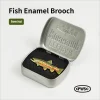 Creative Outdoor Fish Enamel Brooch, Cartoon Metal Badge