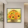 Sunflower Basket-11CT Stamped Cross Stitch 61*61cm/24.02*24.02in(Big Size) tapestrymarket