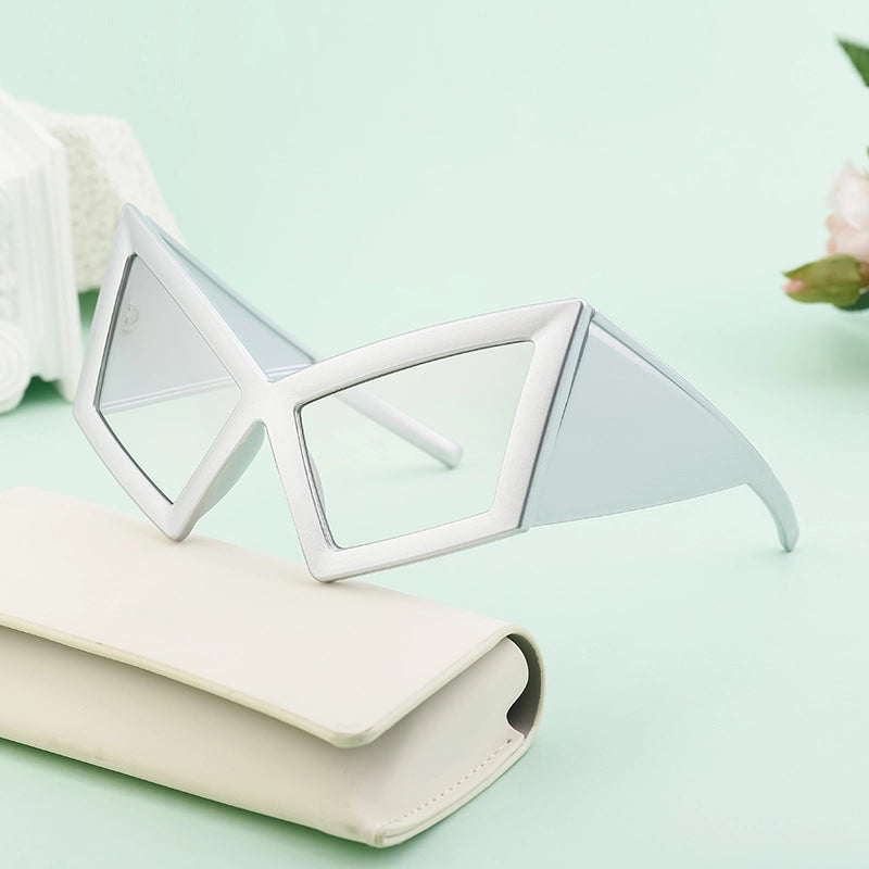 Hip-Hop Streetwear Solid Color Pc Special-Shaped Mirror Full Frame Women’s Sunglasses