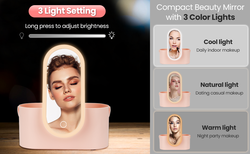 cosmetic bag with mirror