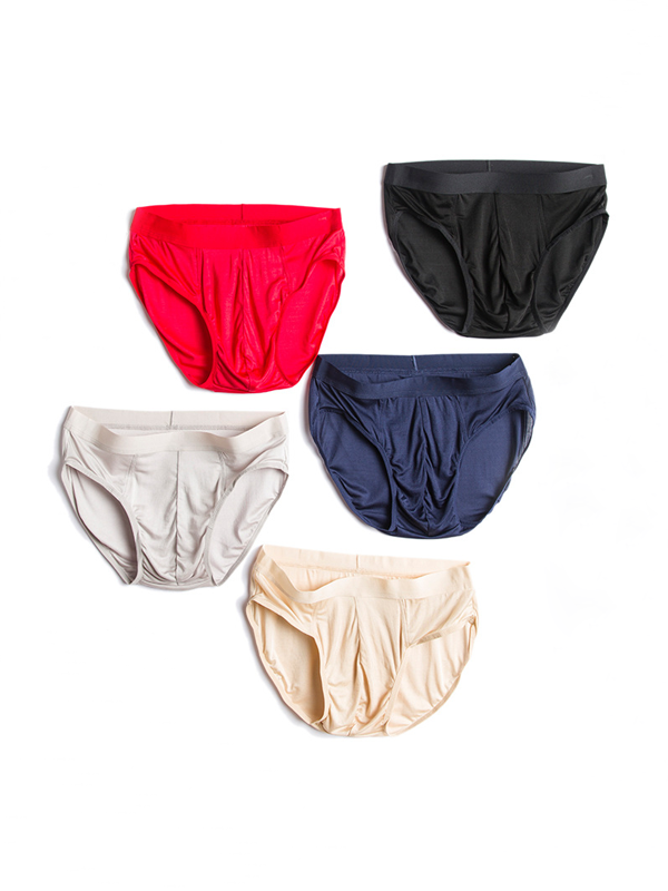 Realsilklife | Loose Men's Silk Briefs 5-Pack