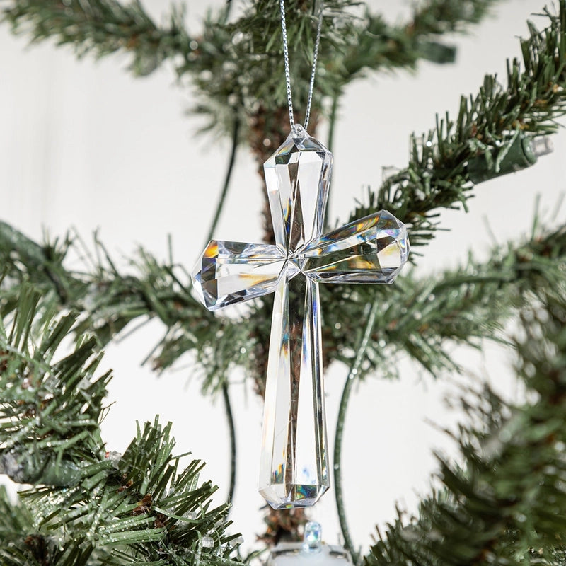 Christmas Minimalist Cross Arylic Party Hanging Ornaments
