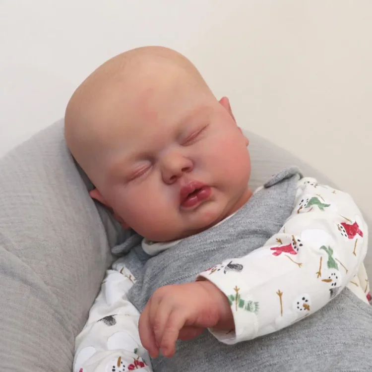  [New] 20" Handmade Lifelike Reborn Hand-Painted Hair Baby Girl Douba with Heartbeat💖 & Sound🔊 - Reborndollsshop®-Reborndollsshop®