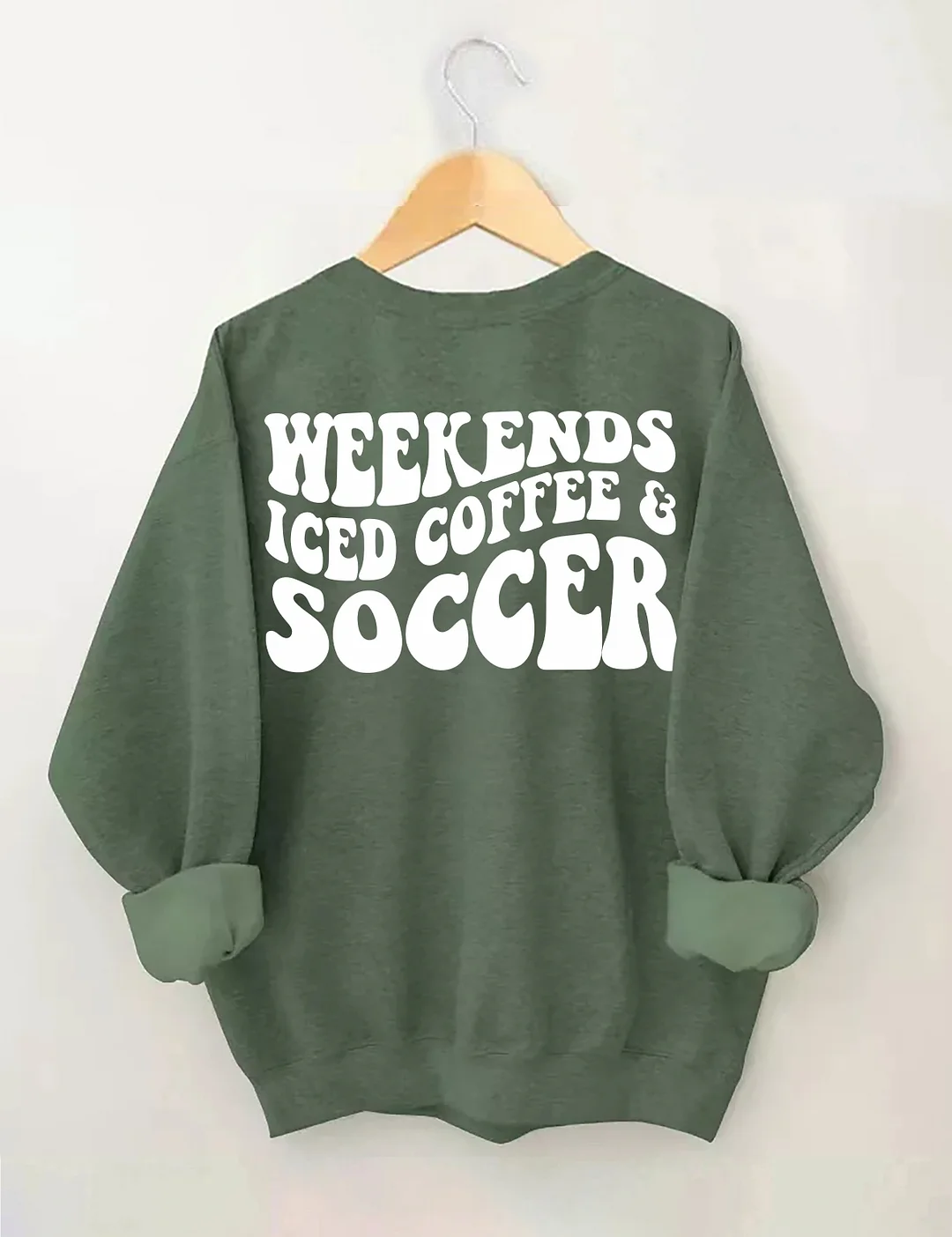 Weekends Iced Coffee Soccer Sweatshirt