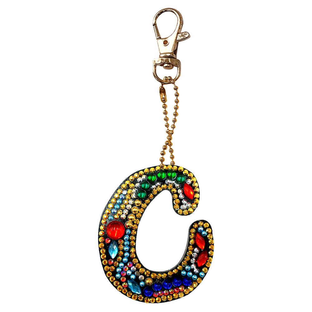 

Lettter C -DIY Creative Diamond Keychain, 501 Original