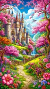 Luxury AB Velvet Diamond Painting Kit - Magnificent Castle