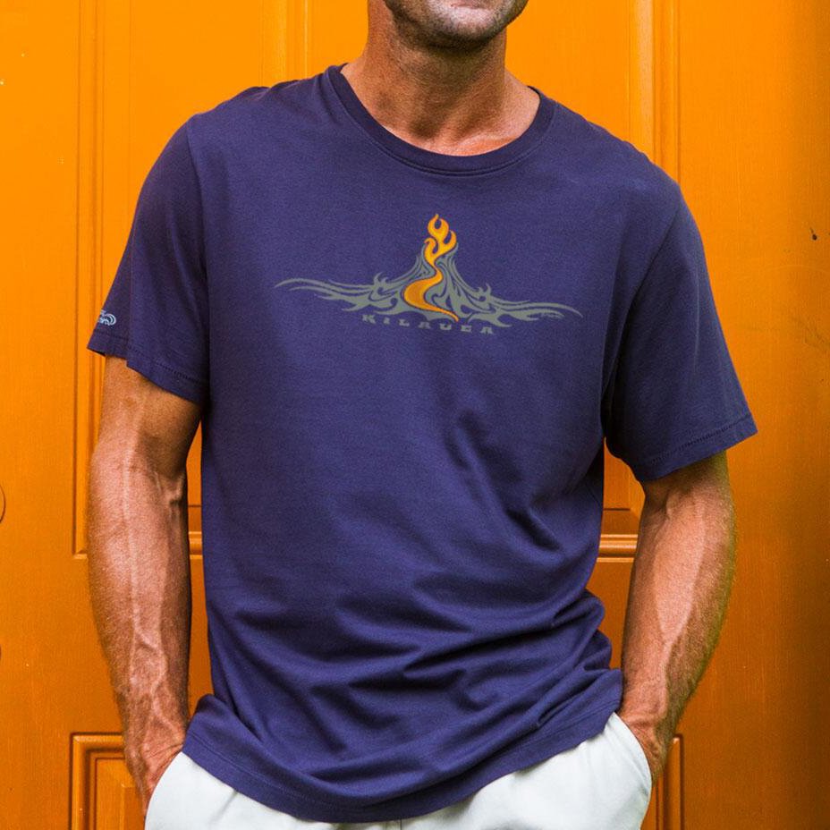 Short-Sleeve Kilauea Tattoo Indigo Pima T-shirt-C