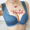 Suti&atilde; push-up Triumph sem aros, fechado com bot&otilde;es na frente