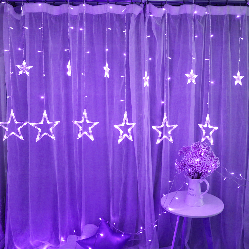 

LED Fairy Garland Star Window Curtain-Curtain String Night Light, 501 Original