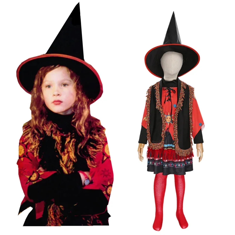 Hocus Pocus Kids Children Girls Skirt Hat Outfit Dani Dennison Halloween Carnival Suit Cosplay Costume