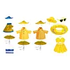 Goose Clothing with Umbrella Funny Raincoat and Hat Costume for Patio Yard Decor