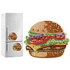 DIY Special Shape Diamond Art Fridge Magnets Sticker Kit (Hamburger)