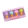 8 BOXES Cute Ice Cream Candy Shapes 4in1 Erasers Set for Kids Student Office Exam Stationery Gift