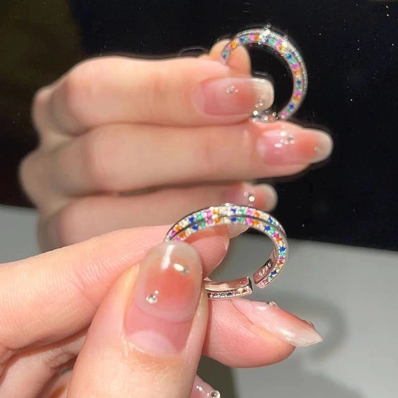 Fashion Geometric Copper Open Ring Rhinestones Copper Rings