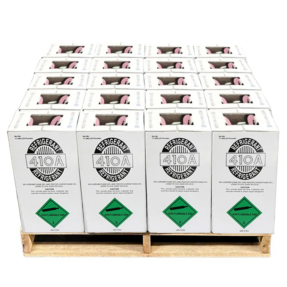 Shipping in at least 1 month - 20 Cans of R410A Refrigerant: 25Lb Steel Cylinder Packaging for Air Conditioners