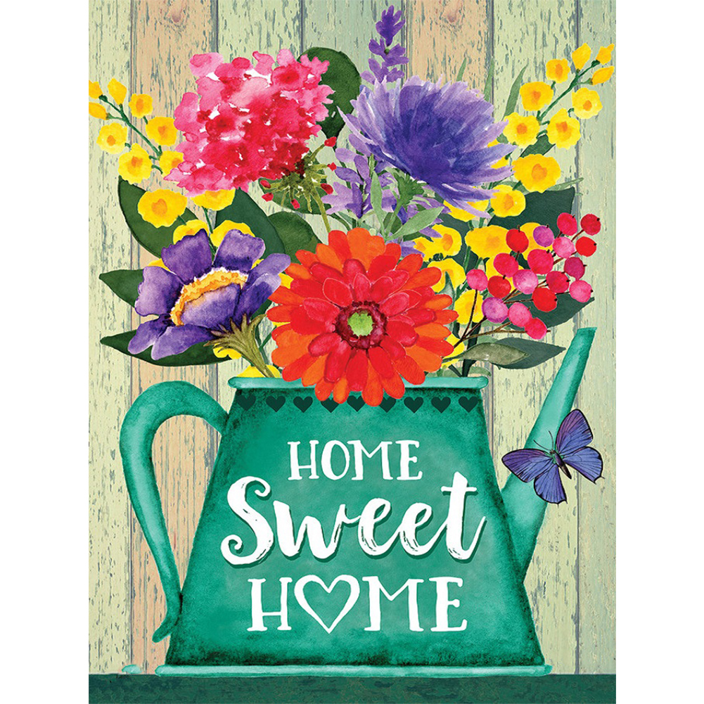 

Flower Sweet Home - Round Drill Diamond Painting - 30*40CM, 501 Original