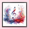 Watercolor Music Note-11CT Stamped Cross Stitch 40*40cm