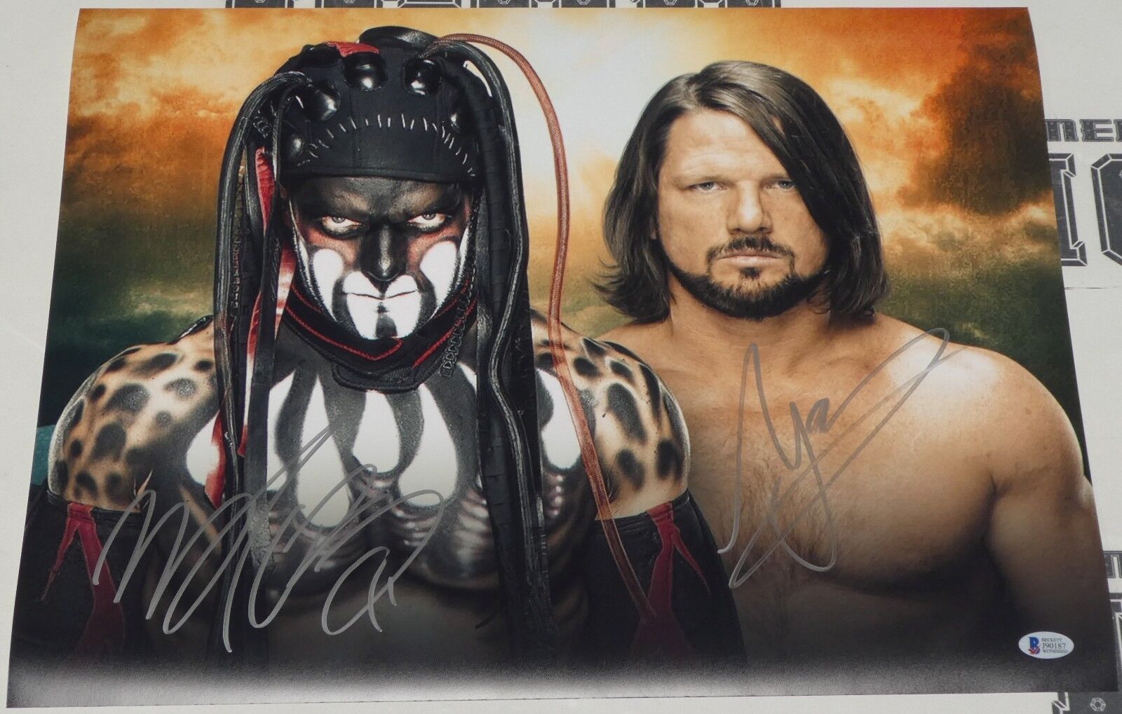 Finn Balor & AJ Styles Signed 16x20 Photo Poster painting BAS Beckett COA WWE Picture Autograph