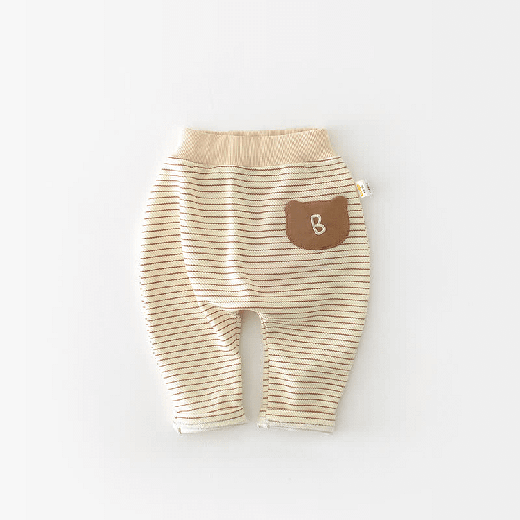 B Baby Striped Bear Casual Pants