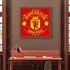 Fußball Manchester United - Runde Bohrmaschine Diamantmalerei - 35 * 35cm