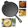 30cm Cast Iron Egg Frying Pan Non-stick & Lug Handle Pancake Skillet Household