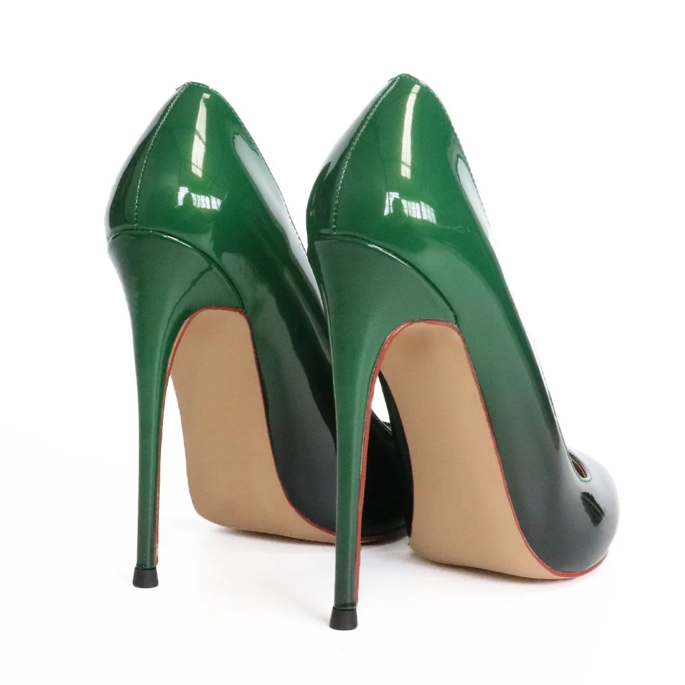 120mm Gradient High Heels Fashion Pumps Patent-MERUMOTE
